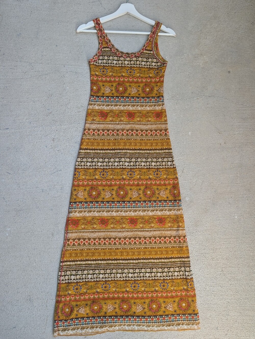 Vintage Jean Paul Gaultier Soleil Stretch Mesh Tank Maxi Dress